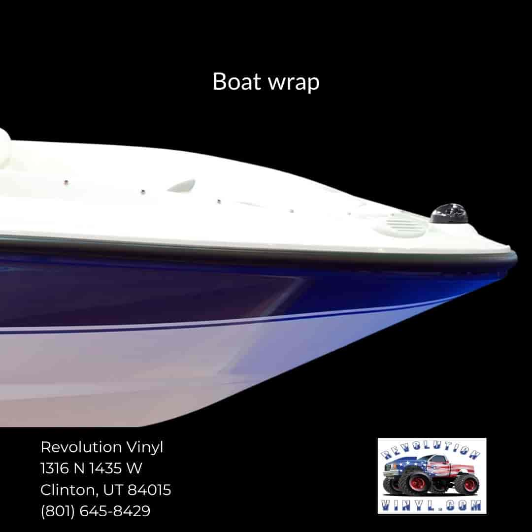 custom vinyl Boat wraps - Revolution Vinyl