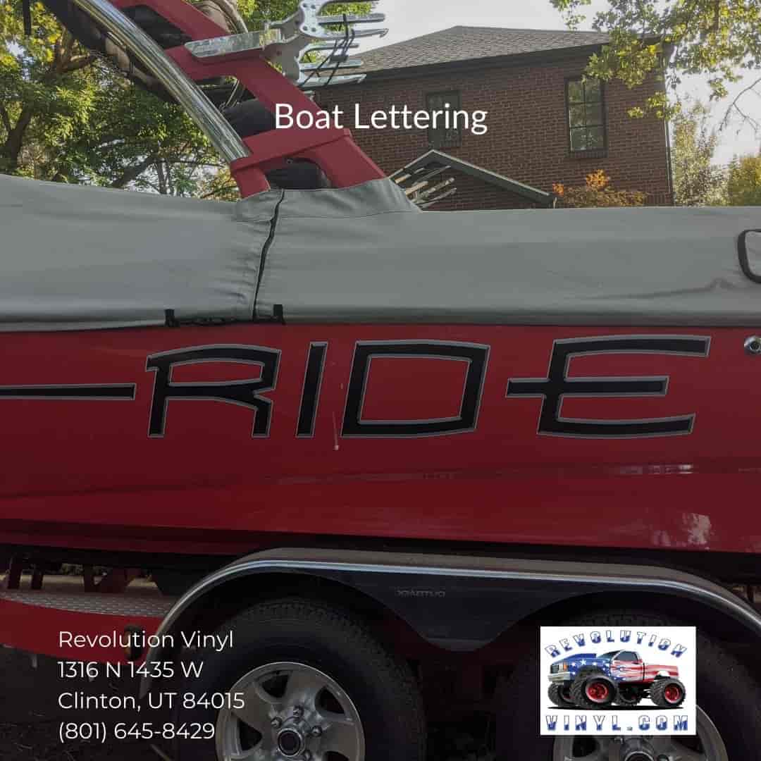 custom vinyl Boat wraps - Revolution Vinyl