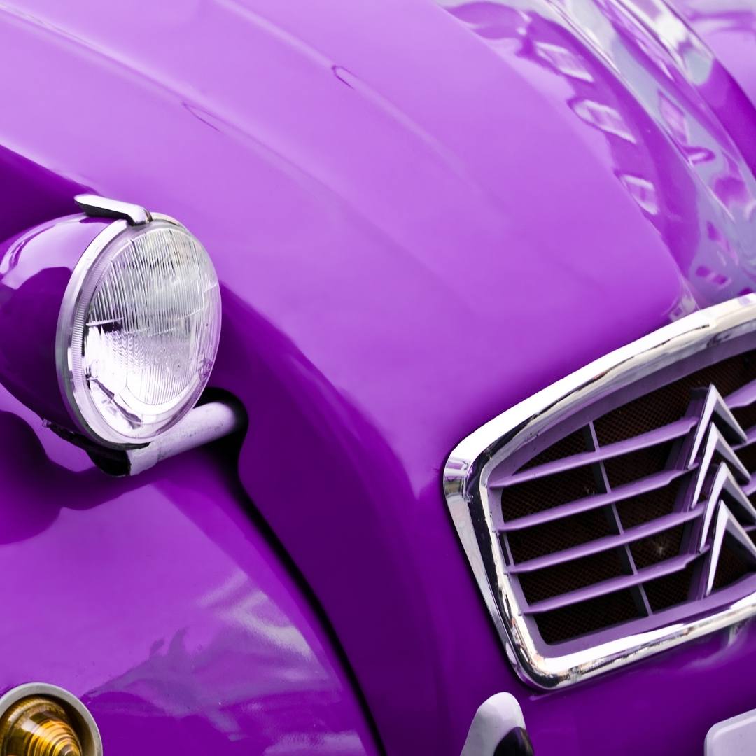 Purple car wrap installed by Revolution Vinyl